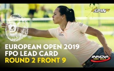 European Open 2019 FPO Lead Card Round 2 Front 9 (Pierce, Blomroos, Allen, Tattar)