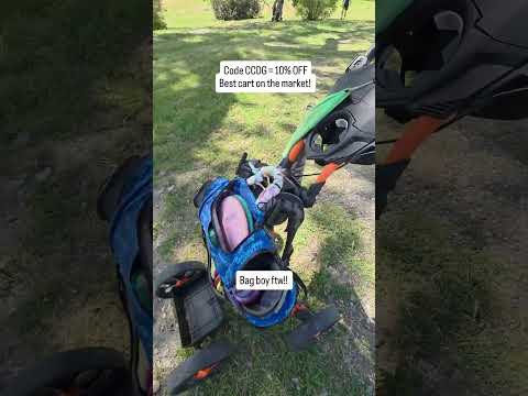 I am in love with my new bag boy disc golf cart! Sooo much easier to push than pull a cart